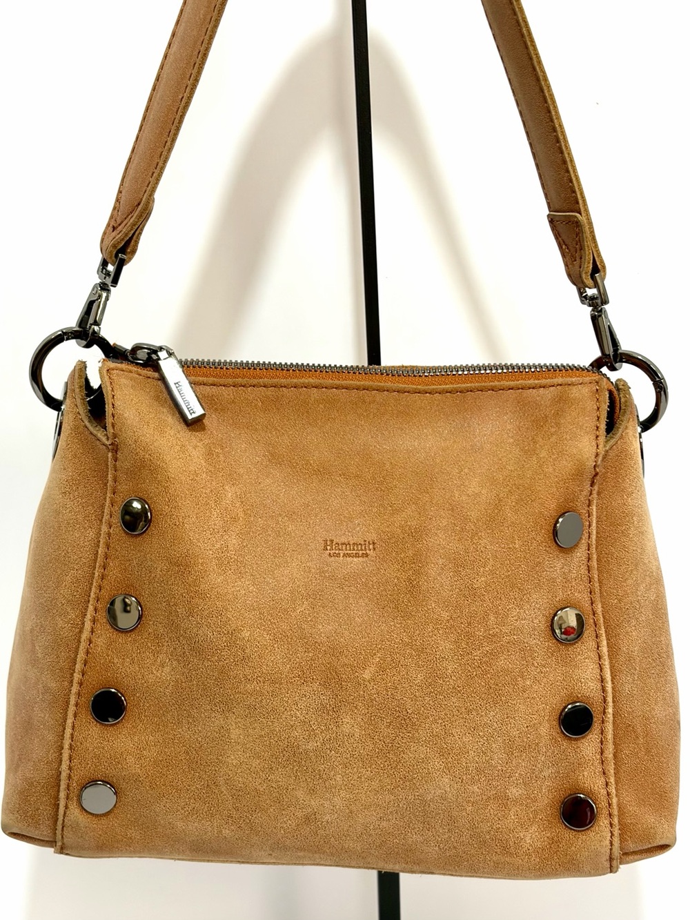 Hammitt Bryant Medium Shoulder Bag In Hermosa Saddle With Gunmetal Hardware - Picture 3 of 16